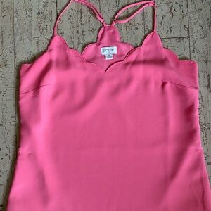 J. Crew, coral tank top, spaghetti strap, fully lined.